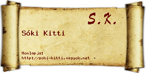 Sóki Kitti névjegykártya